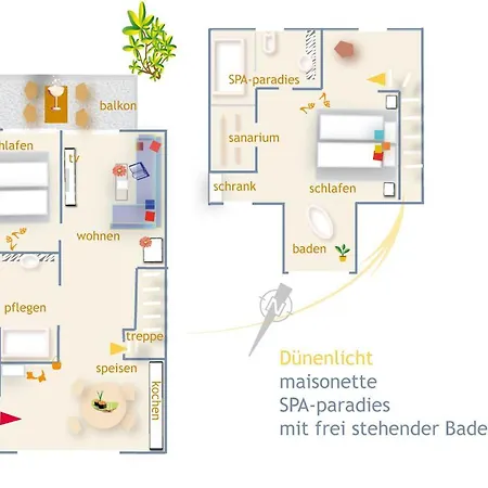 De Luxe Maisonette Dünenlicht Apartment